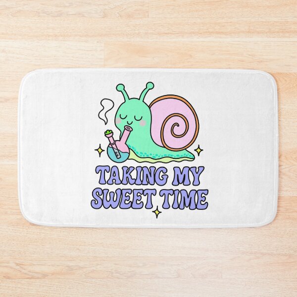 Item preview, Taking My Sweet Time Kawaii Snail Bong Stoner Art designed and sold by MycoMindsMedia.