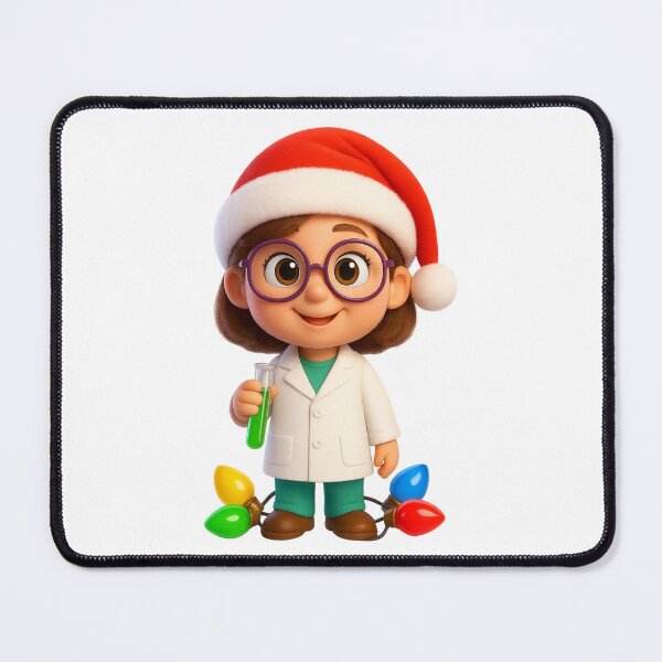 Item preview, Christmas Scientist Girl designed and sold by Sillytoe.
