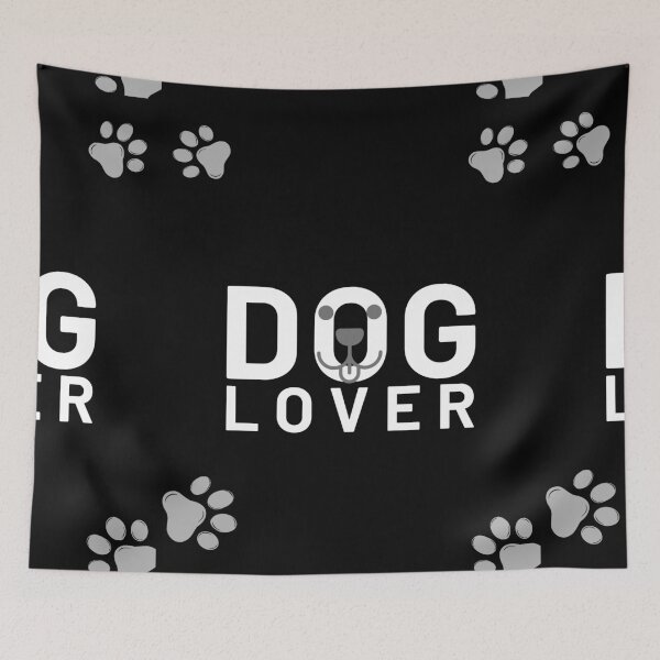 Item preview, Dog Lover Minimalist Black and White Paw Print Typography designed and sold by Timoniemma.