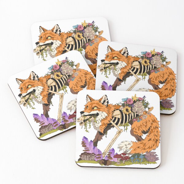 Item preview, Fox Flowers and bones designed and sold by SheboahArt.
