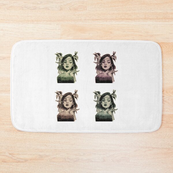 Item preview, FUCHSIA FLOWER CROWN WOMAN MOSAIC #6 designed and sold by melyverso.