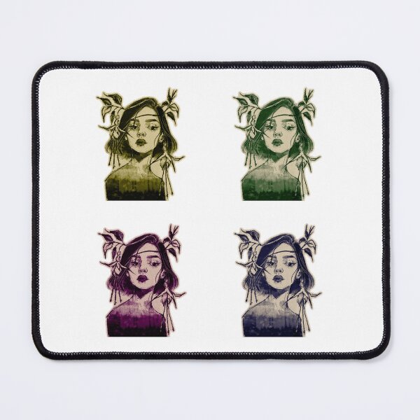 Item preview, FUCHSIA FLOWER CROWN WOMAN MOSAIC #8 designed and sold by melyverso.