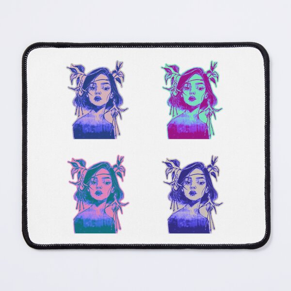Item preview, FUCHSIA FLOWER CROWN WOMAN MOSAIC #9 designed and sold by melyverso.