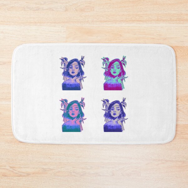 Item preview, FUCHSIA FLOWER CROWN WOMAN MOSAIC #9 designed and sold by melyverso.