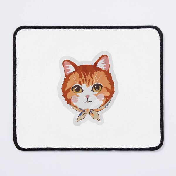 Item preview, Cute Orange Tabby Cat Wearing Yellow Scarf Sticker designed and sold by jrodriguep.