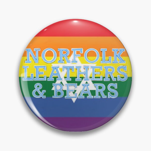 Item preview, Norfolk Leathers and Bears Logo with the Jewish Pride Flag  designed and sold by HJRex.