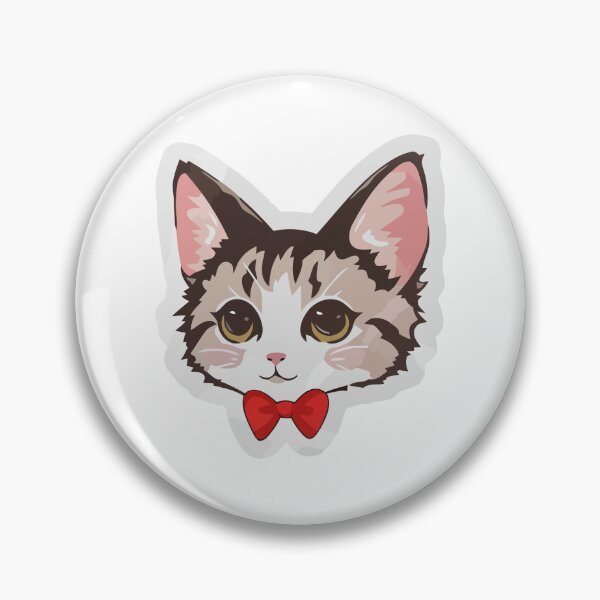 Item preview, Sweet Brown Tabby Cat with Red Bowtie Sticker designed and sold by jrodriguep.