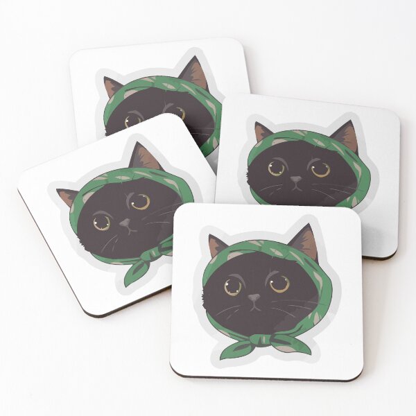 Item preview, Mysterious Black Cat with Green Babushka Hood Sticker designed and sold by jrodriguep.