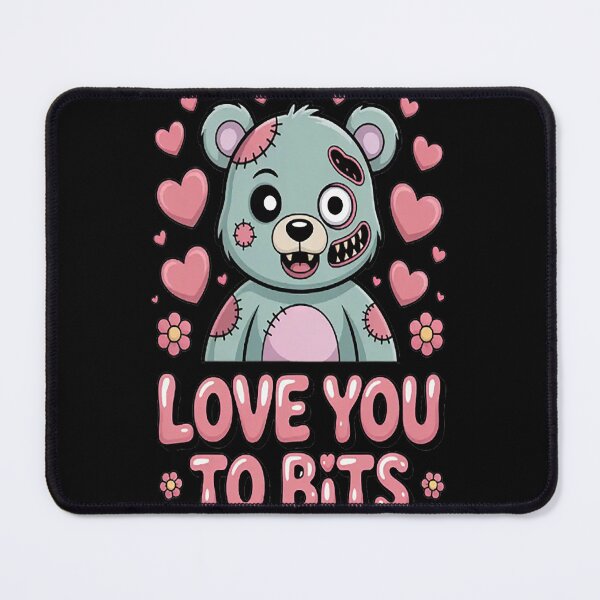 Item preview, Love You To Bits Quirky Zombie Bear Romance Cute Horror designed and sold by CottonCandyPrin.