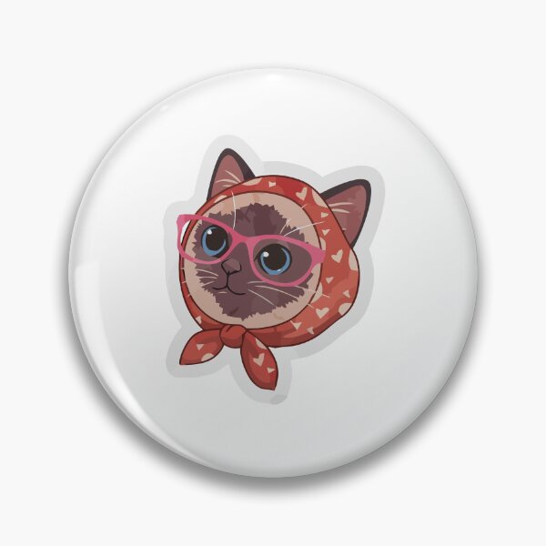Item preview, Fashionable Siamese Cat with Pink Glasses and Hood Sticker designed and sold by jrodriguep.