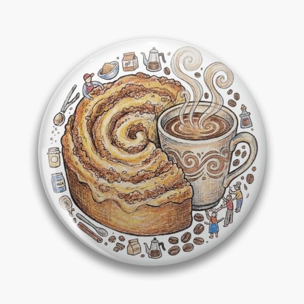 Item preview, National Coffee Cake Day Cozy Coffee Cake Bakery Sticker designed and sold by GymTanLaundry.