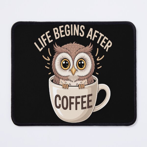 Item preview, Night Owl Coffee - Cute Life Begins after Coffee designed and sold by HaiharryCartoon.