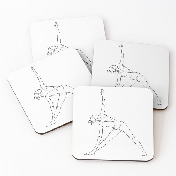 Item preview, Triangle Yoga Pose One Line Art designed and sold by BlairWynne.