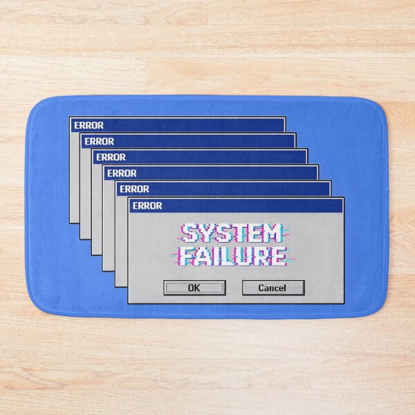 Item preview, Retro System Failure Error Message Cascading Glitch Art designed and sold by RebelStatic.