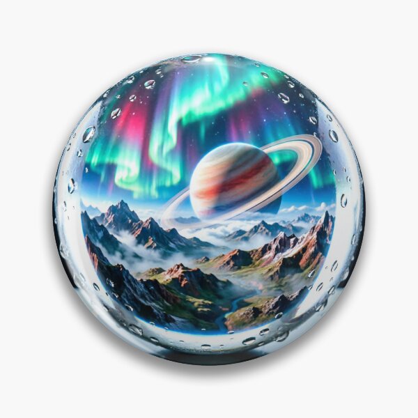Item preview, Crystal Ball Cosmic Portal Aurora Landscape Art designed and sold by MystArt1.
