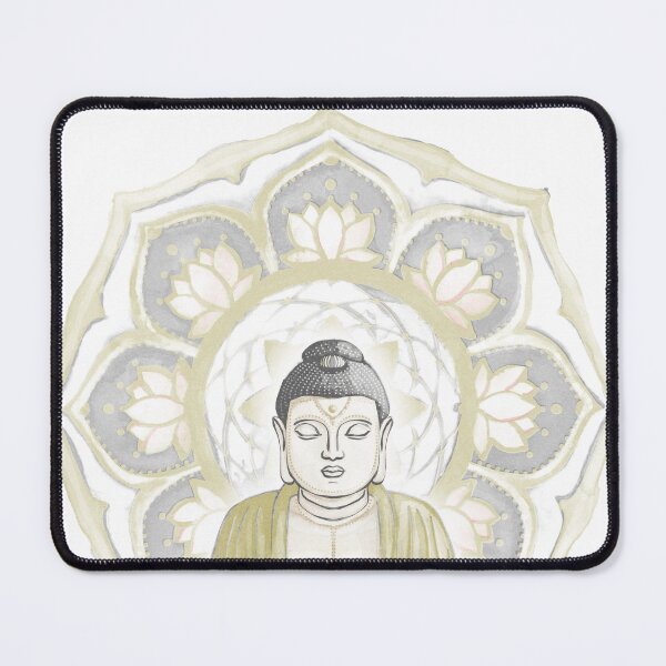 Item preview, Buddha Padma Watercolor - Gold Slate - Gold Slate Fog Halo designed and sold by Irene Estelle.