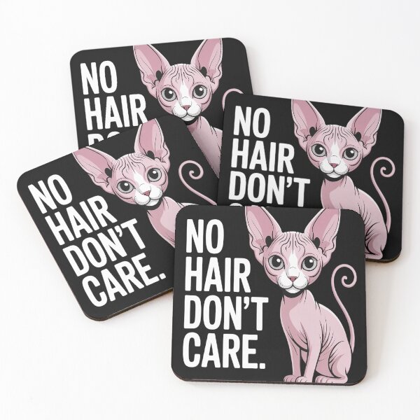 Item preview, No Hair Don't Care Sphynx Cat designed and sold by HaiharryCartoon.