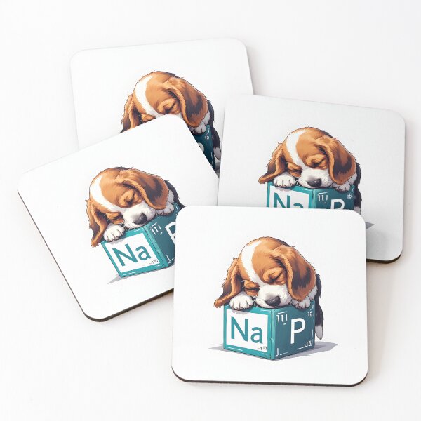Item preview, Nap Chemistry Pun Beagle – Periodic Table Science Humor designed and sold by owi-art.