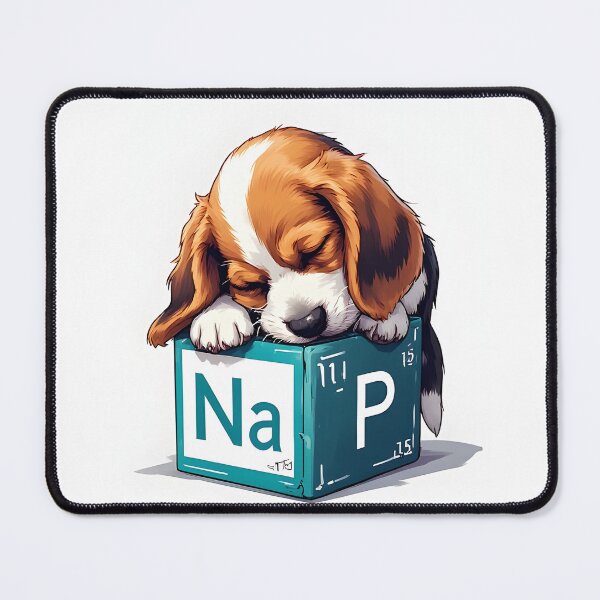 Item preview, Nap Chemistry Pun Beagle – Periodic Table Science Humor designed and sold by owi-art.