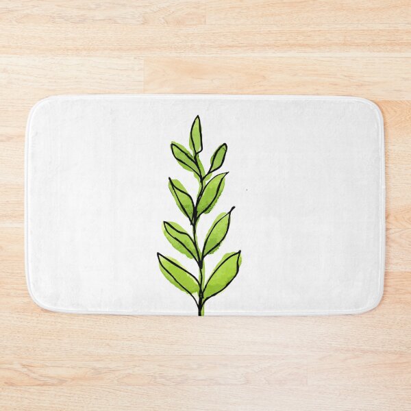 Item preview, Delicate Leaf II, Green Minimalist Modern Watercolor Sketch  designed and sold by SWSandraWechner.