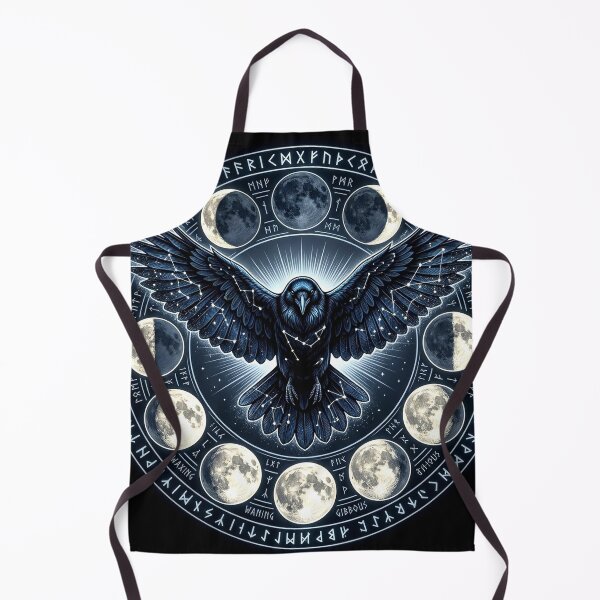 Item preview, Lunar Raven Moon Phases Constellation Wings Art designed and sold by MystArt1.