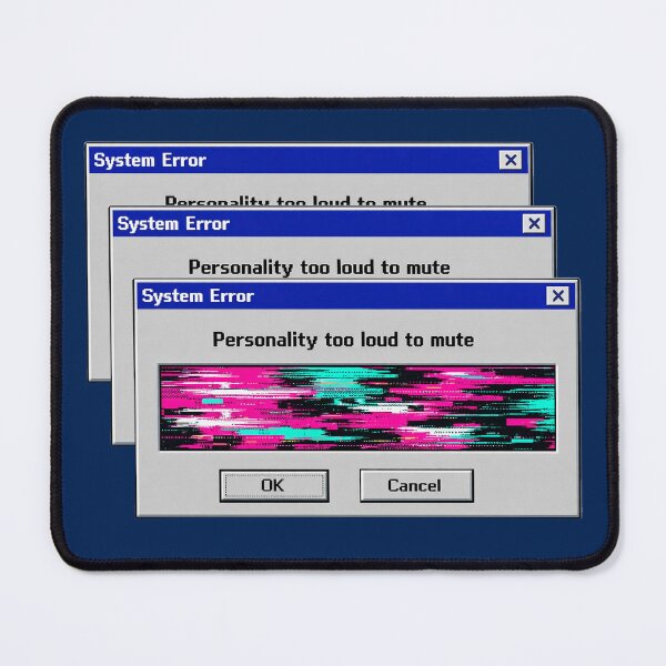 Item preview, Vaporwave Glitch PC Error Personality Too Loud To Mute designed and sold by RebelStatic.
