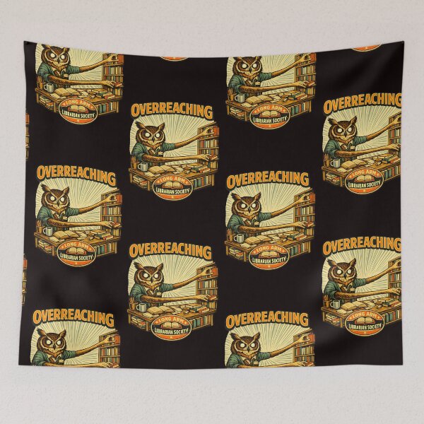 Item preview, Overreaching Owl – Weirdcore Long‑Arm Librarian Illustration designed and sold by Rawecz Studio.