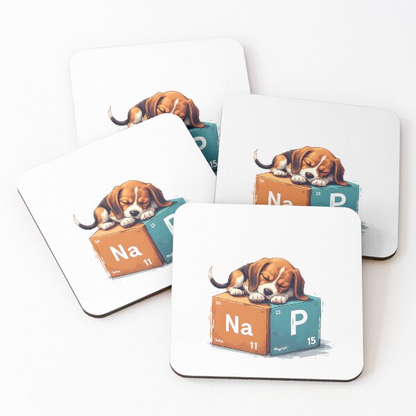 Item preview, Nap Chemistry Pun Beagle – Periodic Table Science Humor designed and sold by owi-art.