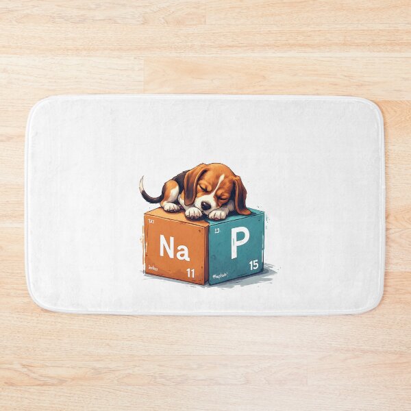 Item preview, Nap Chemistry Pun Beagle – Periodic Table Science Humor designed and sold by owi-art.