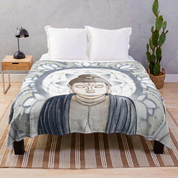 Item preview, Buddha Padma Watercolor - Dusk Earth - Dusk Sage Sky Halo designed and sold by Irene Estelle.