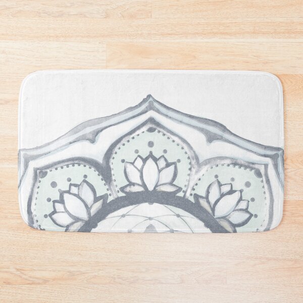 Item preview, Buddha Padma Watercolor - Dusk Coal - Dusk Mint Sky Halo designed and sold by Irene Estelle.