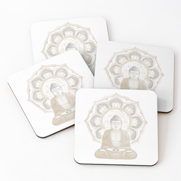 Item preview, Buddha Padma Watercolor - Dove Fog - Dove Earth Fawn Halo designed and sold by Irene Estelle.