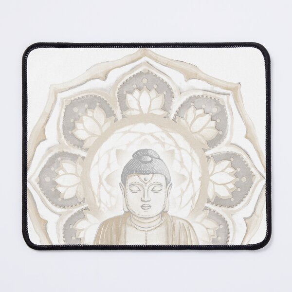 Item preview, Buddha Padma Watercolor - Dove Fog - Dove Earth Fawn Halo designed and sold by Irene Estelle.