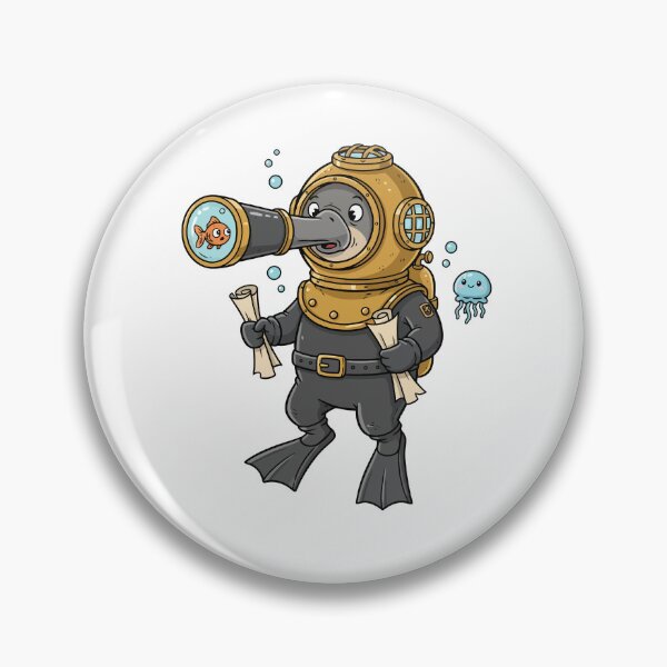 Item preview, Platypus Steampunk Deep Sea Diver designed and sold by rchabnb.
