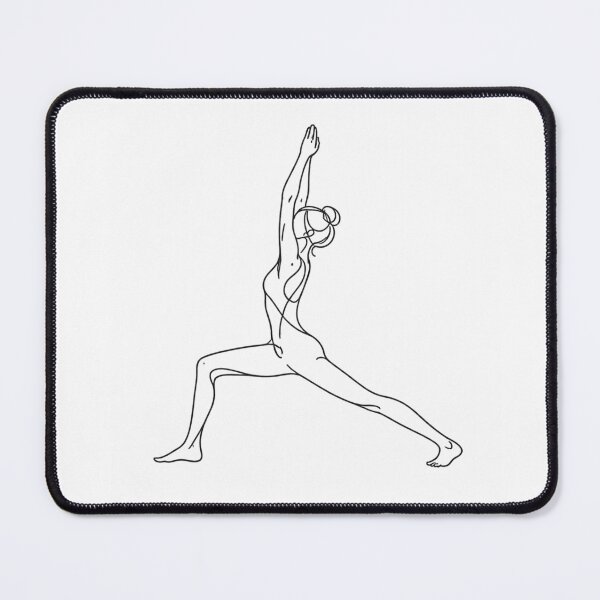 Item preview, Warrior I Yoga Pose One Line Art designed and sold by BlairWynne.