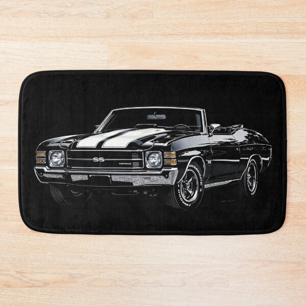 Item preview, 1971 Chevrolet Chevelle SS Convertible – Classic Black Muscle Car Illustration designed and sold by Stinky Lincy's Apparel Company.