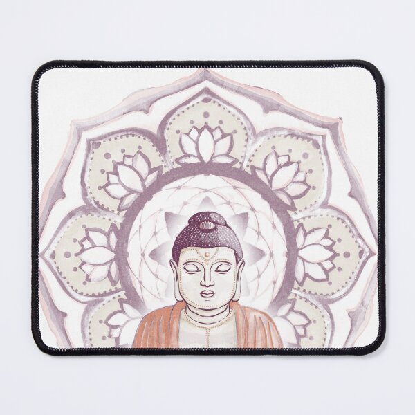 Item preview, Buddha Padma Watercolor - Coral Beet - Beet Dove Rose Halo designed and sold by Irene Estelle.