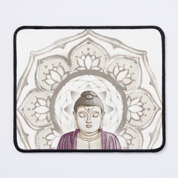 Item preview, Buddha Padma Watercolor - Beet Earth - Earth Dove Coral Halo designed and sold by Irene Estelle.