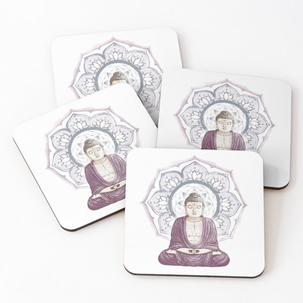 Item preview, Buddha Padma Watercolor - Beet Earth - Dusk Dust Beet Halo designed and sold by Irene Estelle.