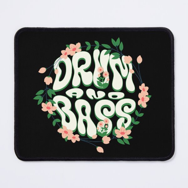 Item preview, DRUM AND BASS - Dnb Floral Ring (White) designed and sold by Discothreadz.
