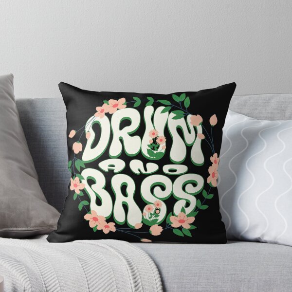 Item preview, DRUM AND BASS  - Dnb Floral Ring (White)  designed and sold by Discothreadz.