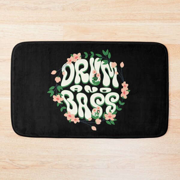 Item preview, DRUM AND BASS  - Dnb Floral Ring (White)  designed and sold by Discothreadz.