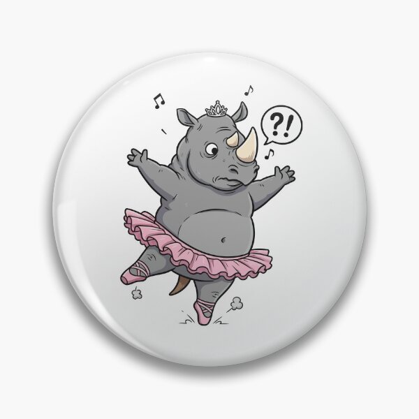 Item preview, Rhino Ballerina Pink Tutu Dancing designed and sold by rchabnb.