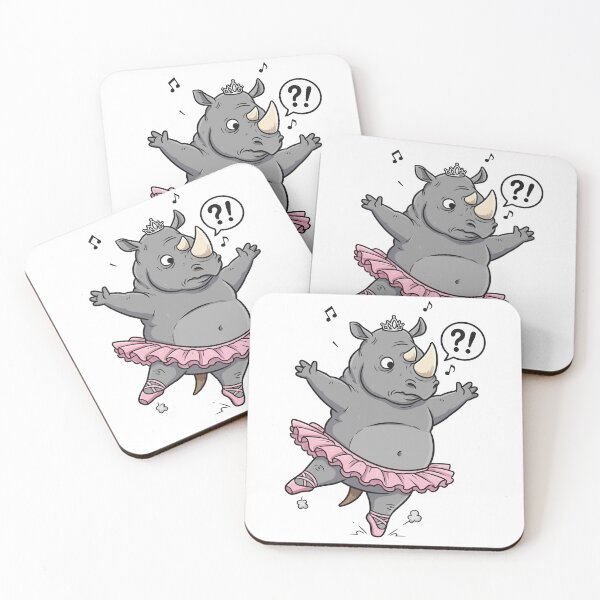 Item preview, Rhino Ballerina Pink Tutu Dancing designed and sold by rchabnb.