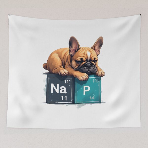Item preview, Nap Chemistry Pun Pug – Periodic Table Science Humor designed and sold by owi-art.