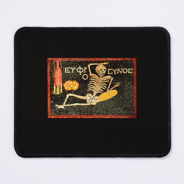 Item preview, Antique Greek Mosaic Skeleton Enjoy Life Stone Mosaic designed and sold by ShalisaMTurner.