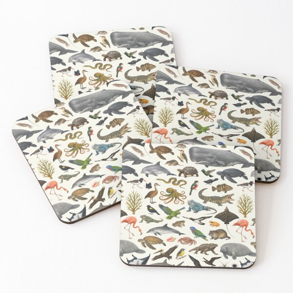 Item preview, Animals of the Caribbean Retro Style Identification Chart designed and sold by kakarikihill.