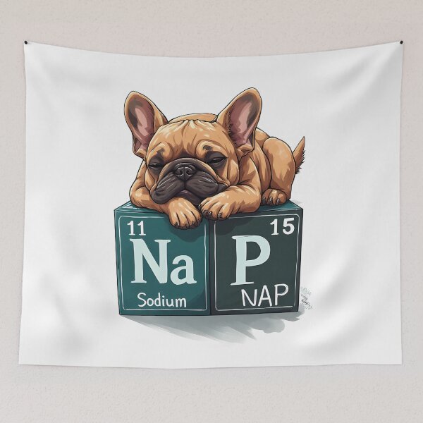 Item preview, Nap Chemistry Pun Pug – Periodic Table Science Humor designed and sold by owi-art.