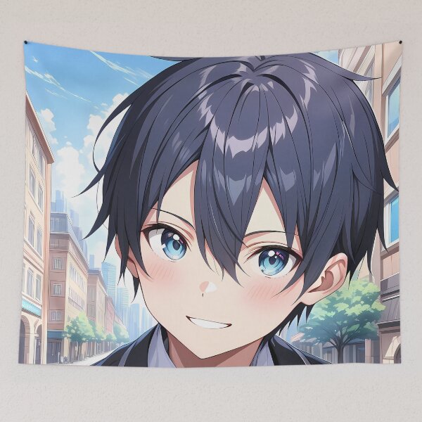 Item preview, Kirito Sword Art Online Bright City Smile designed and sold by TanglenRabbit.