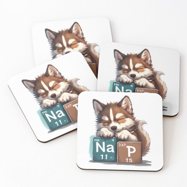 Item preview, Nap Chemistry Pun Husky – Periodic Table Science Humor designed and sold by owi-art.